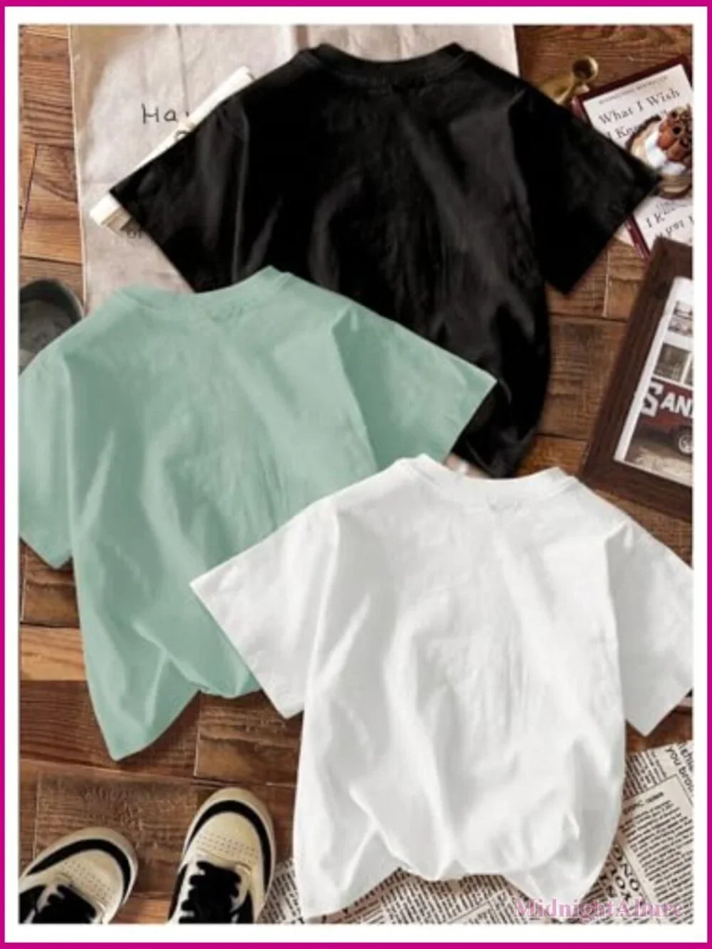 Kids Star Butterfly Tees 3 Pack Crew Neck Short Sleeve